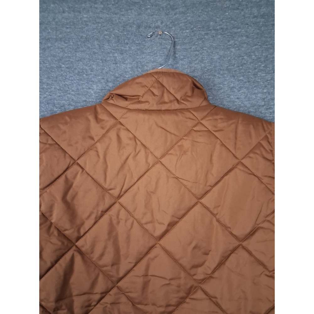 J Crew Womens Jacket S Brown Quilted Vest New England Preppy Equestrian Chic - Picture 9 of 9